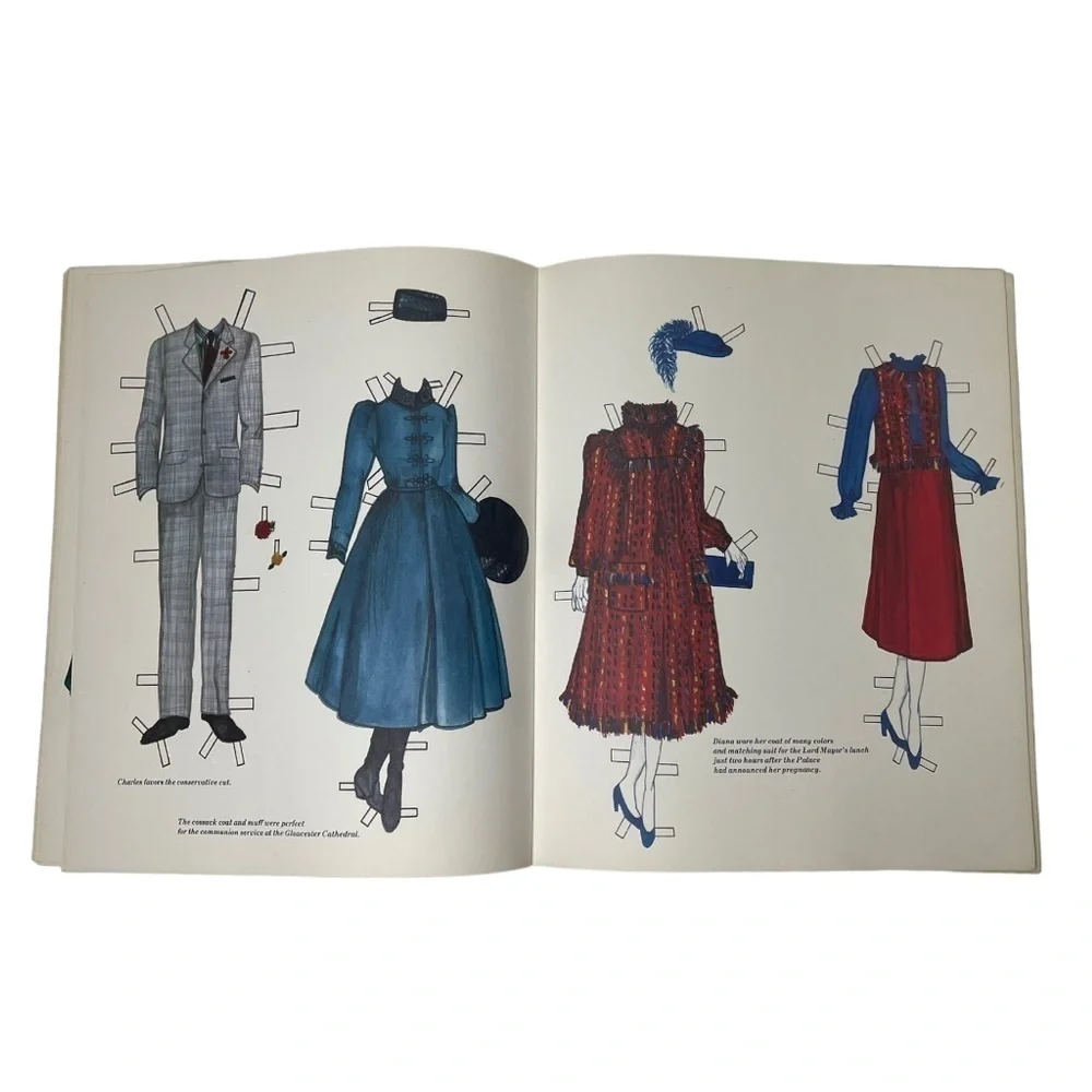 NWT Vintage 1982 The Princess Diana Paper Doll Book Of Fashion